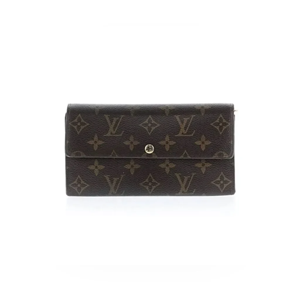 Authentic Louis Vuitton Brown  Sarah Long Wallet.